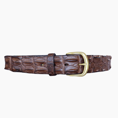 38mm | Brown Hornback | Crocodile Belt