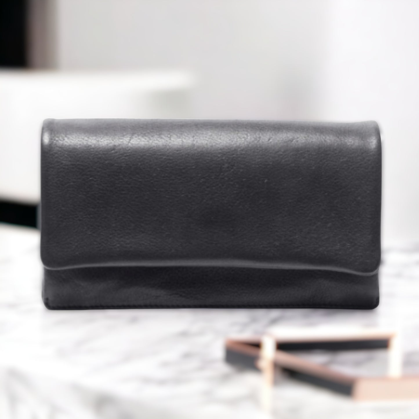 Black Leather Wallet - Bowie - BeltUpOnline