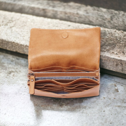 Tan Leather Wallet - Bowie - BeltUpOnline