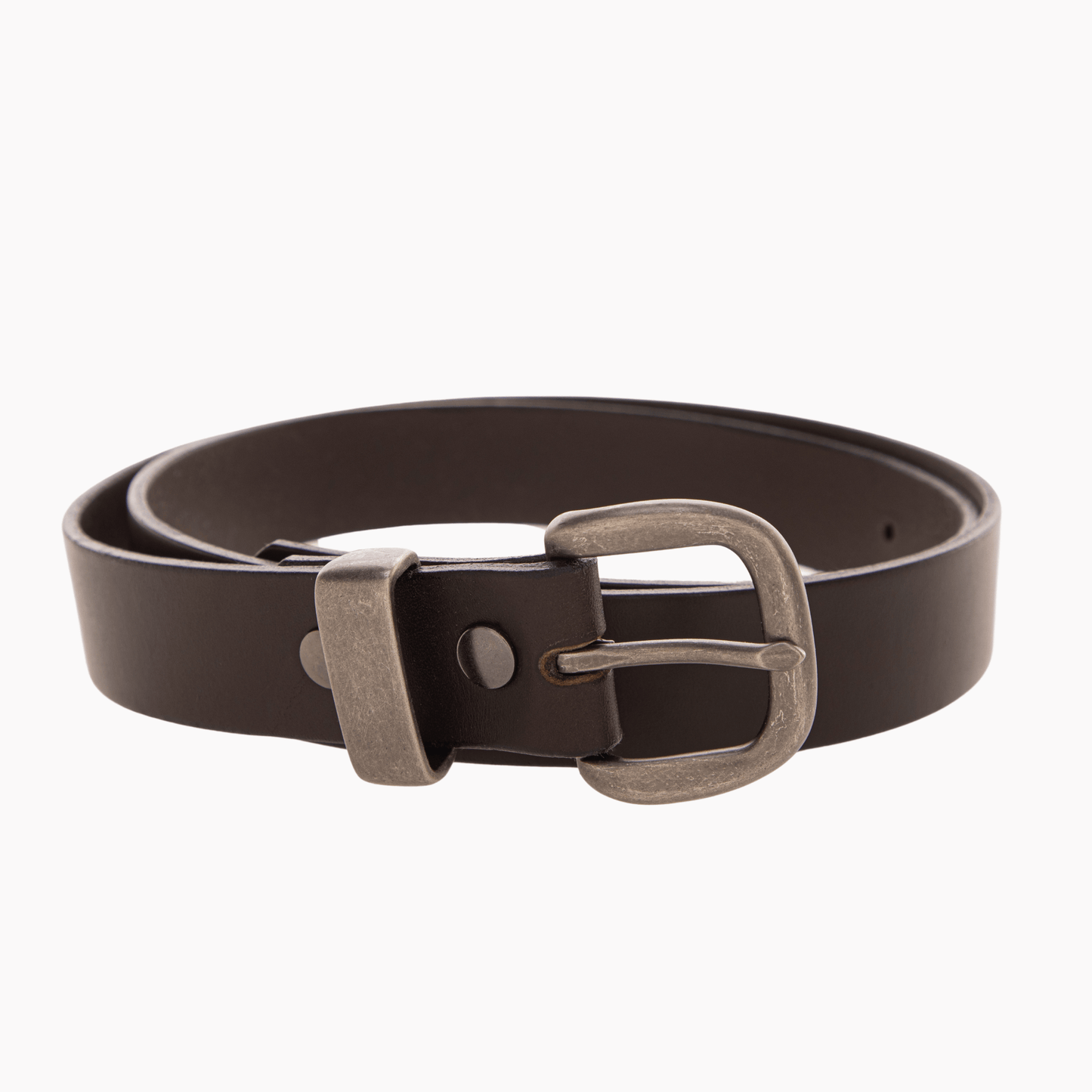 32mm | Brown Italian Leather | Antique Silver Buckle