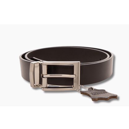 Brown 100% Leather Belt- 35mm Width - BeltUpOnline