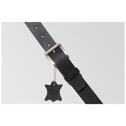 Black Top Grain 100% Leather Belt- 38mm Width - BeltUpOnline