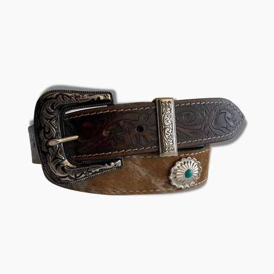 38mm | Brown Hair on Hide | Concho Belt