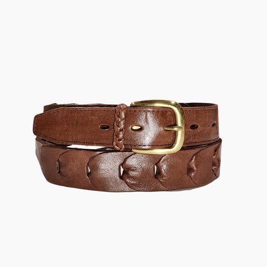 32mm | Tan Linked | Kangaroo Leather Belt