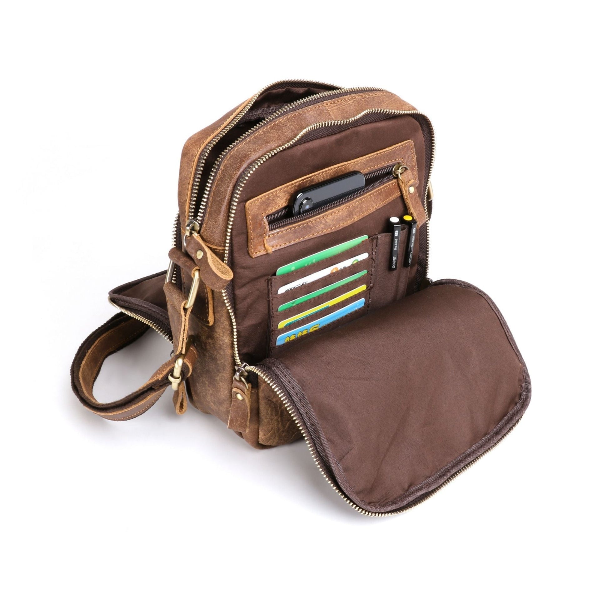 BULC -Messenger Crossbody Bag - Full Grain Leather - BeltUpOnline