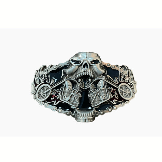 38mm | Skull & Motorcycle Buckle