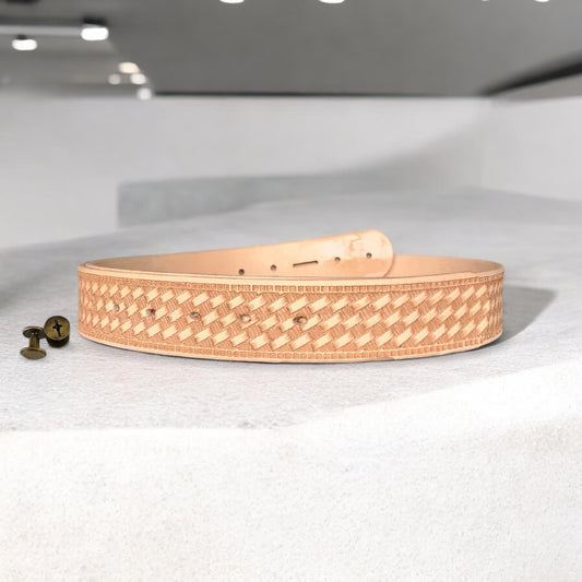 38mm | Tan | Basket Weave