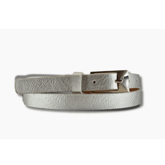 Thin Silver Belt - 13mm Width - BeltUpOnline