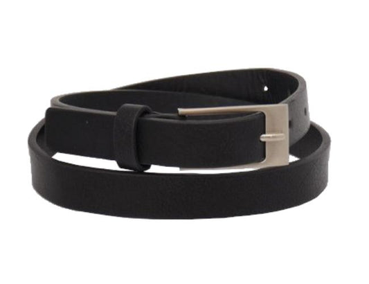 Thin Matt Black Belt - 18mm Width - BeltUpOnline