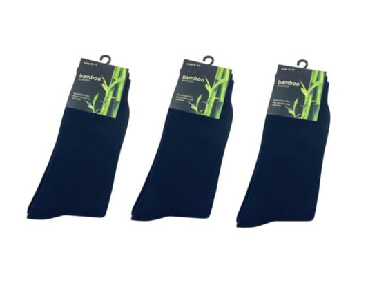 3 x Mens Bamboo Business Socks - Black - BeltUpOnline