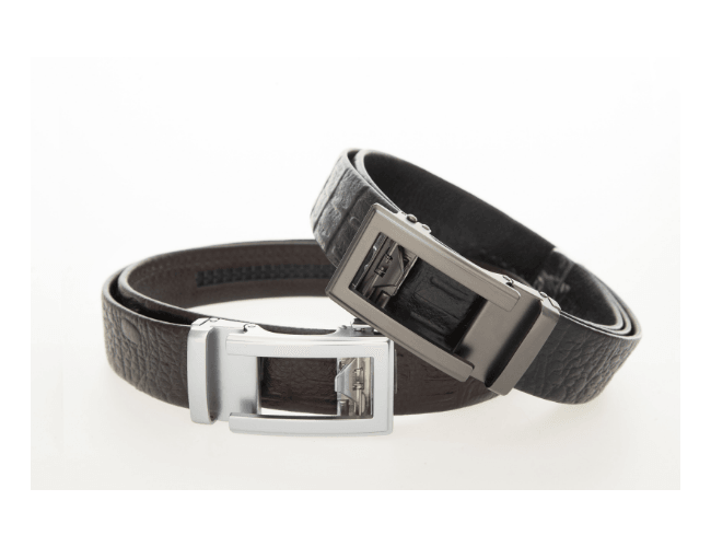 Black Crocodile Embossed - Automatic Belt - 35mm Width - BeltUpOnline