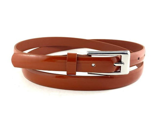 Girls Brown Belt with Nickel Buckle- 18mm Width - BeltUpOnline