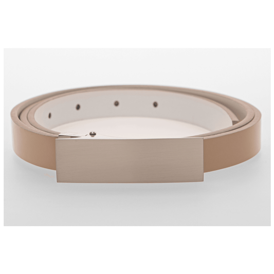 Girls Cream/White Reversible Leather Belt - 15mm Width - BeltUpOnline